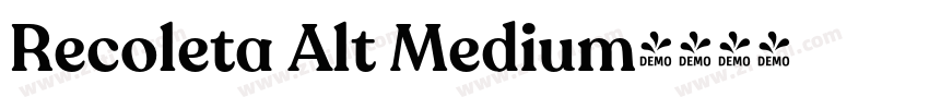 Recoleta Alt Medium字体转换